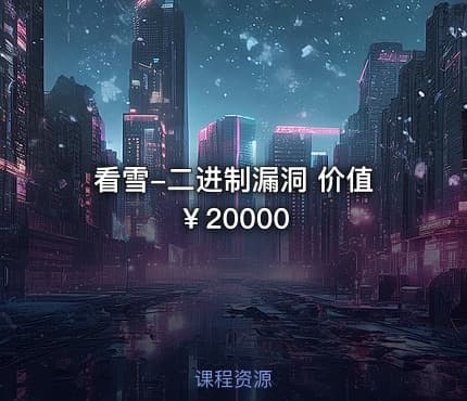 看雪-二进制漏洞 价值￥20000