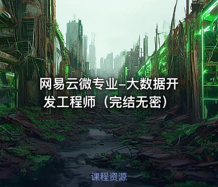 网易云微专业-大数据开发工程师（完结无密）