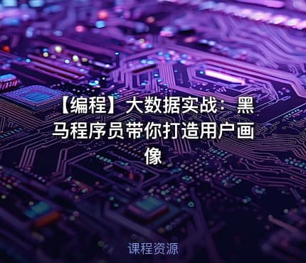 【编程】大数据实战：黑马程序员带你打造用户画像