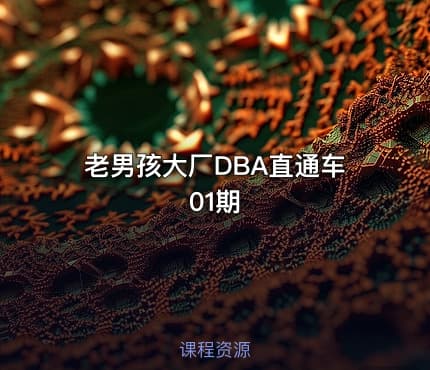 老男孩大厂DBA直通车01期