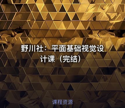 野川社：平面基础视觉设计课（完结）