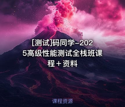 [测试]码同学-2025高级性能测试全栈班课程＋资料