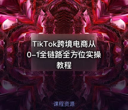 TikTok跨境电商从0-1全链路全方位实操教程