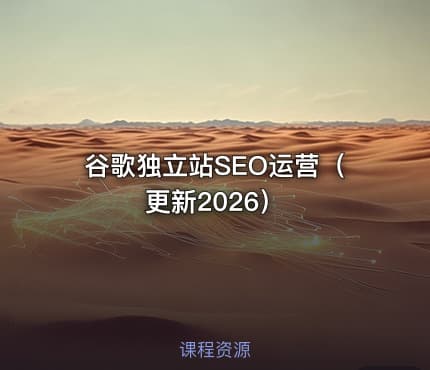 谷歌独立站SEO运营（更新2026）