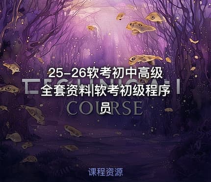 25-26软考初中高级全套资料|软考初级程序员