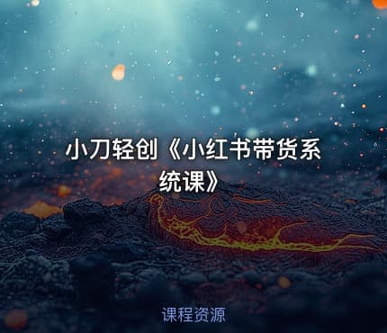 小刀轻创《小红书带货系统课》