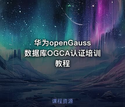 华为openGauss数据库OGCA认证培训教程