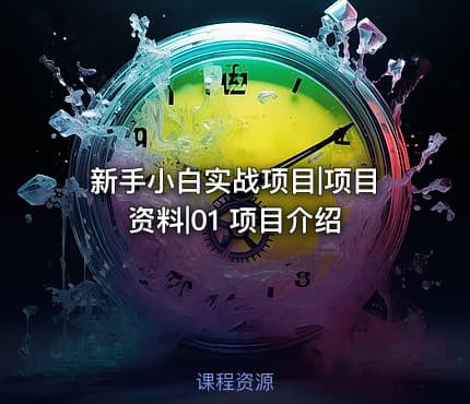 新手小白实战项目|项目资料|01 项目介绍