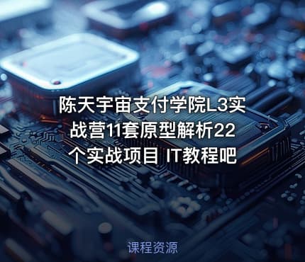 陈天宇宙支付学院L3实战营11套原型解析22个实战项目 IT教程吧