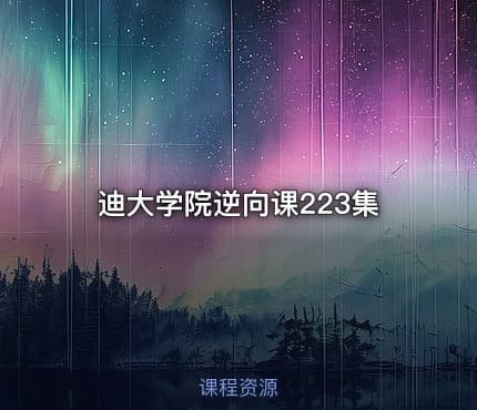 迪大学院逆向课223集