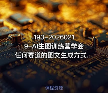 193-20260219-AI生图训练营学会任何赛道的图文生成方式彻底解放双手实现涨粉变现更多资源
