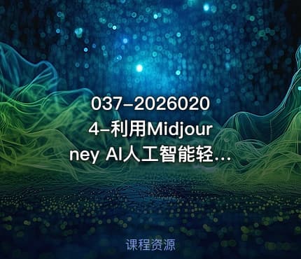 037-20260204-利用Midjourney AI人工智能轻松创作漫画插画教程零基础创作完整漫画插画更多资源