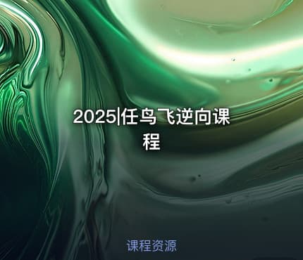 2025|任鸟飞逆向课程