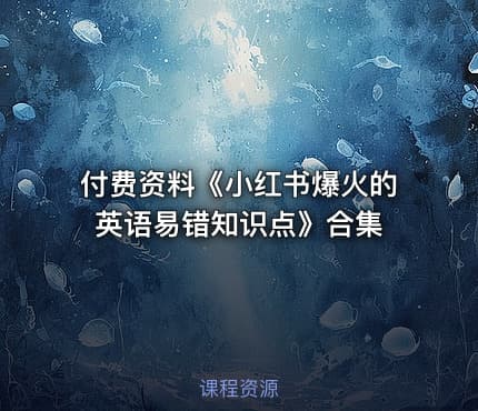 付费资料《小红书爆火的英语易错知识点》合集