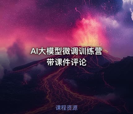 AI大模型微调训练营 带课件评论