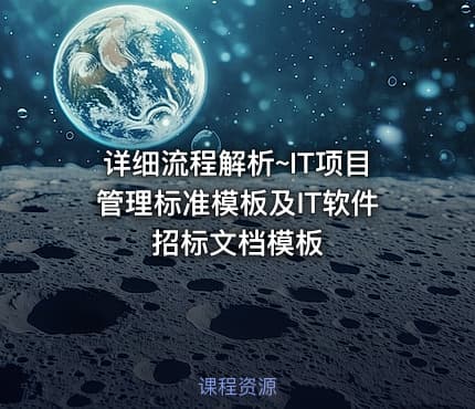 详细流程解析~IT项目管理标准模板及IT软件招标文档模板