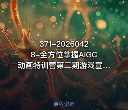 371-20260428-全方位掌握AIGC动画特训营第二期游戏宣发国风打斗水墨动画全精通从分镜到成片全解锁