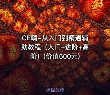 CE嗨-从入门到精通辅助教程（入门+进阶+高阶）(价值500元)