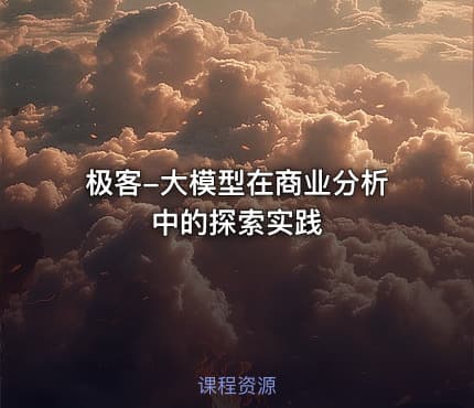 极客-大模型在商业分析中的探索实践