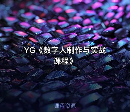 YG《数字人制作与实战课程》