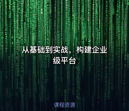 从基础到实战，构建企业级平台