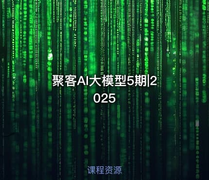 聚客AI大模型5期|2025