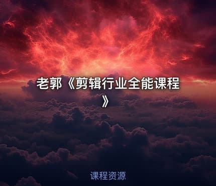 老郭《剪辑行业全能课程》