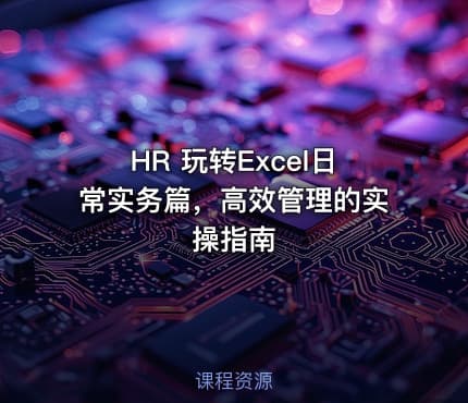 HR 玩转Excel日常实务篇，高效管理的实操指南