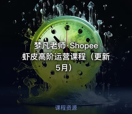 梦凡老师·Shopee虾皮高阶运营课程（更新5月）