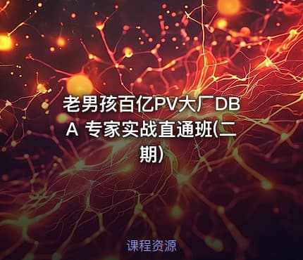 老男孩百亿PV大厂DBA 专家实战直通班(二期)