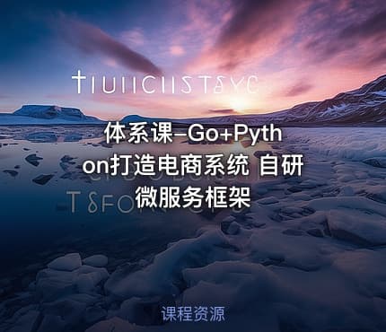 体系课-Go+Python打造电商系统 自研微服务框架