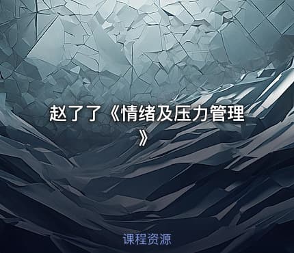 赵了了《情绪及压力管理》