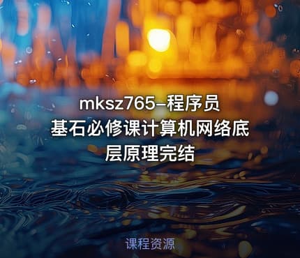 mksz765-程序员基石必修课计算机网络底层原理完结