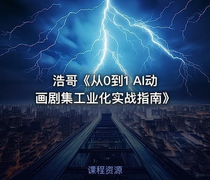 浩哥《从0到1 AI动画剧集工业化实战指南》