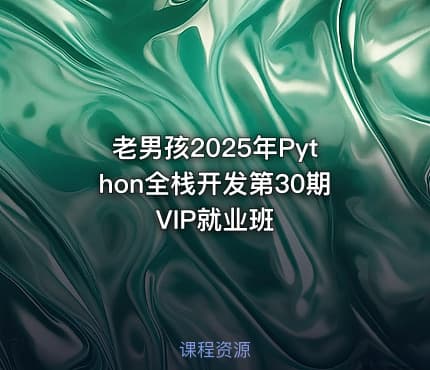 老男孩2025年Python全栈开发第30期VIP就业班