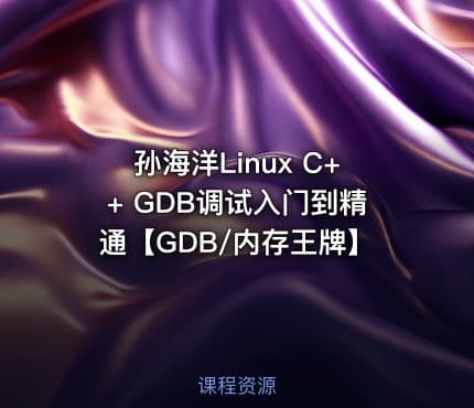 孙海洋Linux C++ GDB调试入门到精通【GDB/内存王牌】