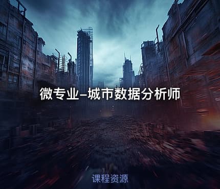微专业-城市数据分析师