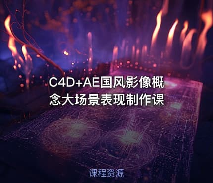 C4D+AE国风影像概念大场景表现制作课