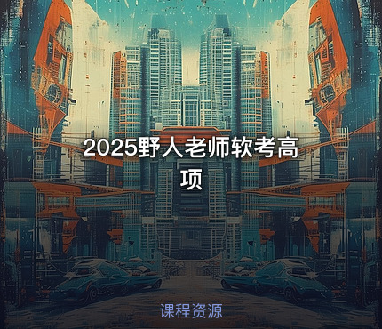 2025野人老师软考高项