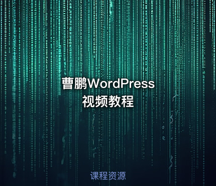 曹鹏WordPress视频教程