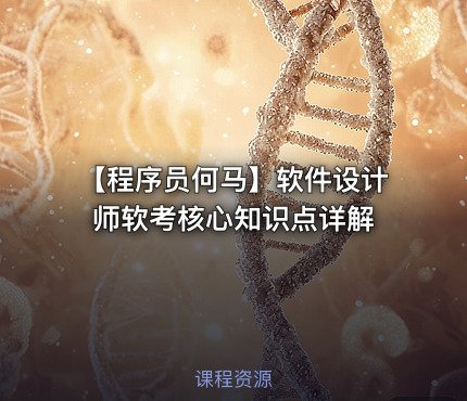 【程序员何马】软件设计师软考核心知识点详解