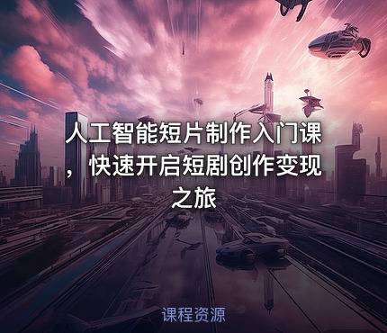 人工智能短片制作入门课，快速开启短剧创作变现之旅