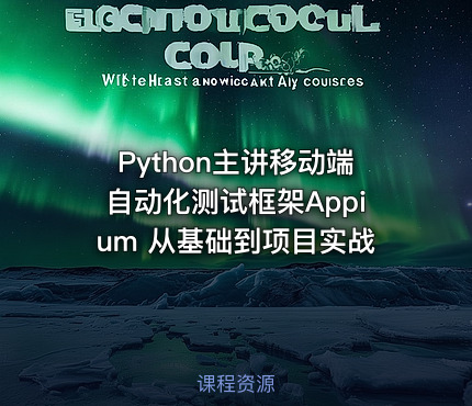 Python主讲移动端自动化测试框架Appium 从基础到项目实战