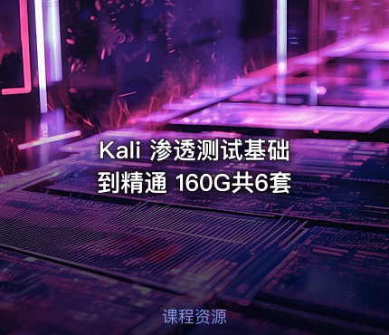 Kali 渗透测试基础到精通 160G共6套