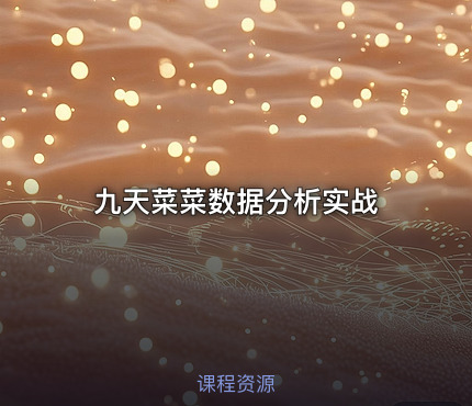 九天菜菜数据分析实战