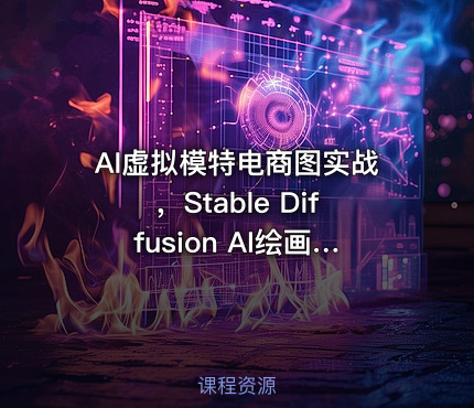 AI虚拟模特电商图实战，Stable Diffusion AI绘画从零基础到精通 课程封面