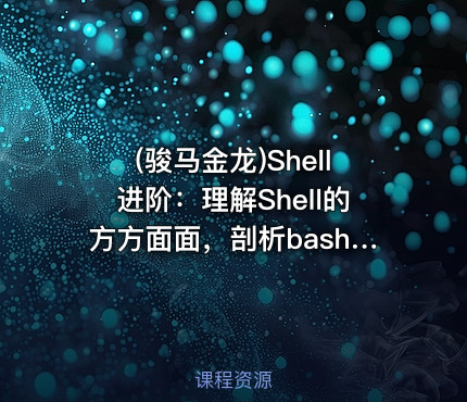 (骏马金龙)Shell进阶：理解Shell的方方面面，剖析bash解释器原理