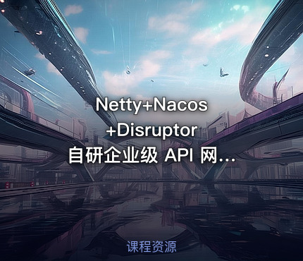 Netty+Nacos+Disruptor 自研企业级 API 网关实战教程 课程封面