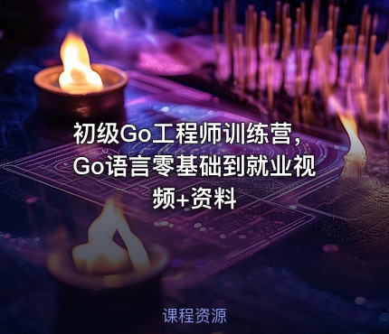 初级Go工程师训练营，Go语言零基础到就业视频+资料