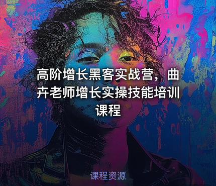 高阶增长黑客实战营，曲卉老师增长实操技能培训课程
